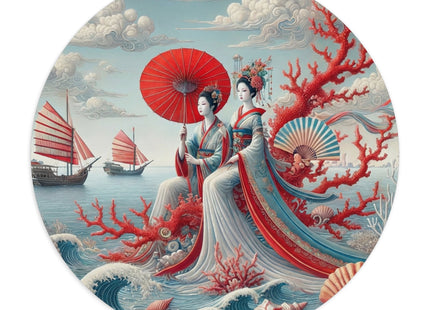 Ladies by the Quiet Sea Mouse Pad