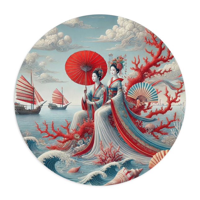 Ladies by the Quiet Sea Mouse Pad