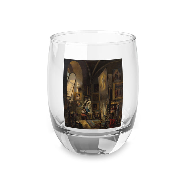 Raphael and his Muse in the Atelier by Vincenzo Abbati Whiskey Glass