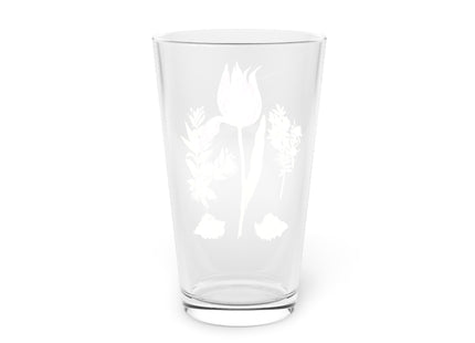 Tulip, Branches of Myrtle and Shells by Maria Sibylla Merian Glass, 16oz