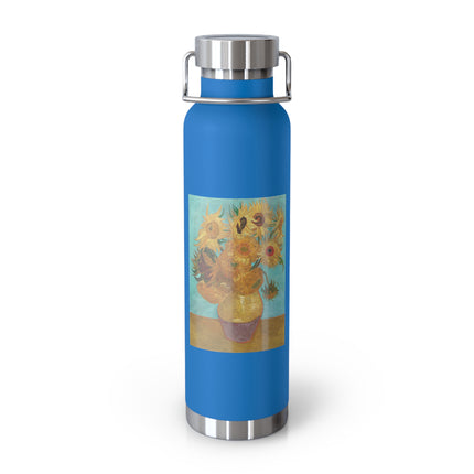 Vase with Twelve Sunflowers by Vincent Van Gogh Copper Vacuum Insulated Bottle, 22oz