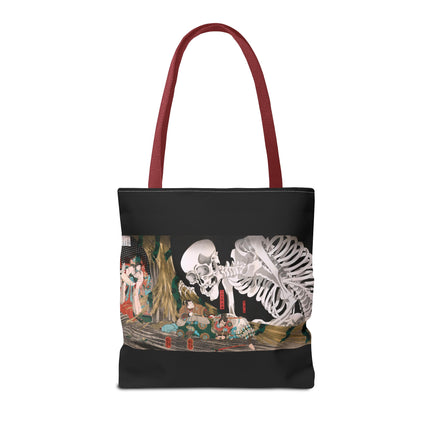 Mitsukuni Defying the Skeleton Spectre by Utagawa Kuniyoshi Tote Bag (AOP)