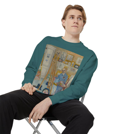 The Skeleton Painter by James Ensor Garment-Dyed Sweatshirt