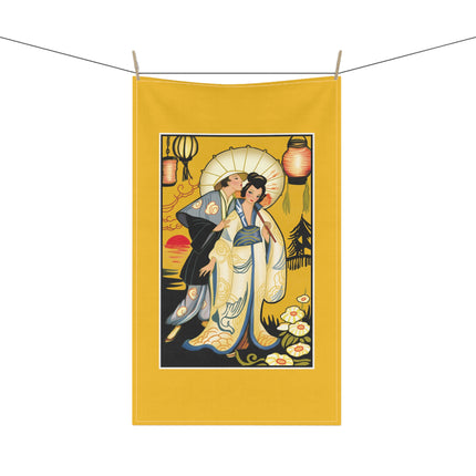 Golden Embrace Kitchen Towel