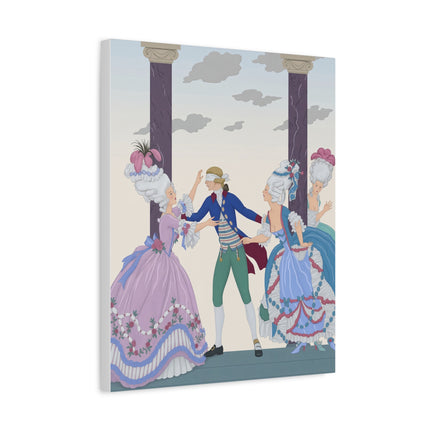 🎭🌸 Blindman’s Bluff Placemat – Rococo Courtship Whimsy