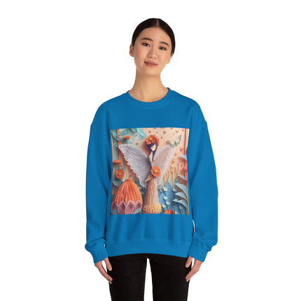 Zinnia Fairy Unisex Heavy Blend™ Crewneck Sweatshirt