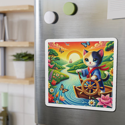 Sailor Kitten’s River Adventure Die-Cut Magnets (5 Sizes)