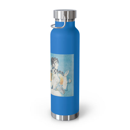 Reproduction of Ladies in Blue by Emile Gilliéron Copper Vacuum Insulated Bottle, 22oz