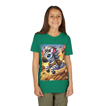 Zebra on the Run Youth Short Sleeve Tee