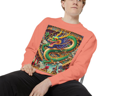 Tibetan Dragon Over Kabuki Duel Sweatshirt