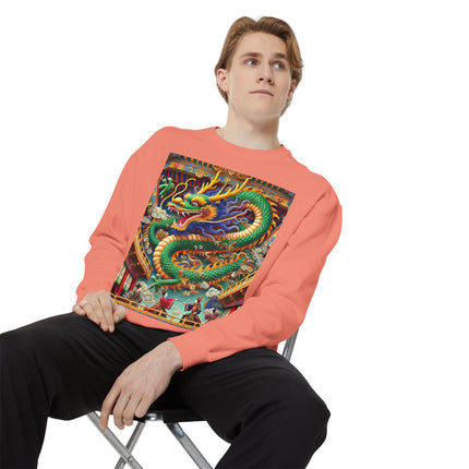 Tibetan Dragon Over Kabuki Duel Sweatshirt