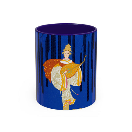 Celestial Melody Colorful Mug (11oz, 15oz) – Musical Grace, Starlit Beauty & Art Deco Elegance