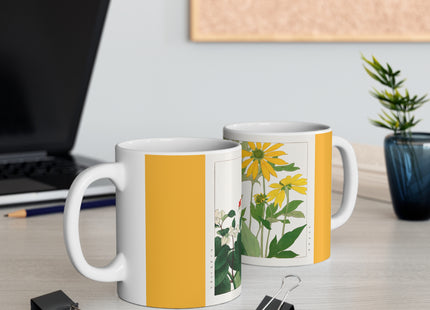 Clerodendrum & Rudbeckia by Tanigami Kônan Ceramic Mug 11oz