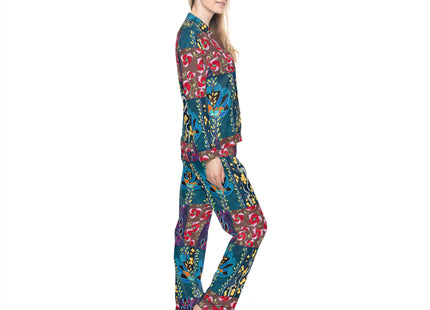 Floral Pattern by Emile-Alain Séguy Women's Satin Pajamas (AOP)