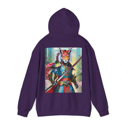 Cyberpunk Samurai Tiger – Heavy Blend™ Hooded Sweatshirt