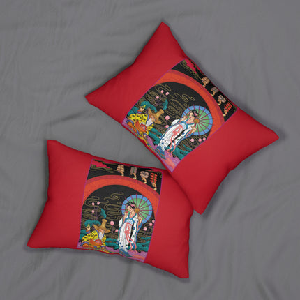 The Romance of Perfume by George Barbier Spun Polyester Lumbar Pillow