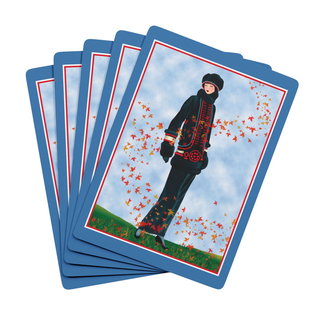 Elegance in Autumn Playing Cards
