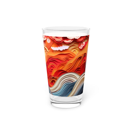 Vibrant Sunrise Sky Glass, 16oz