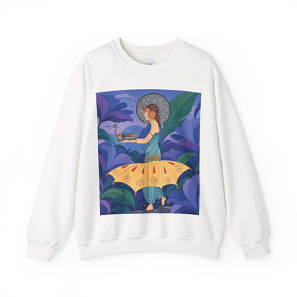 🦋🌿 The Butterfly Garden Offering Crewneck Sweatshirt – Art Deco Botanical Fantasy