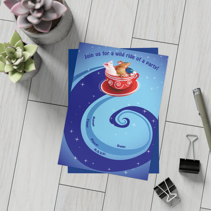 Wild Ride Party Invitation! Bundles of 10, 30, 50 Pieces Available (envelopes included)