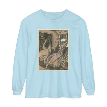 L’Attentat by Fernand Siméon Garment-dyed Long Sleeve T-Shirt