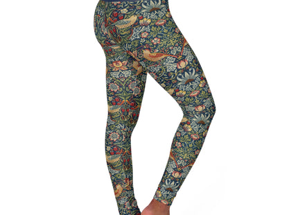 Strawberry Thief by William Morris High Waisted Yoga Leggings (AOP)