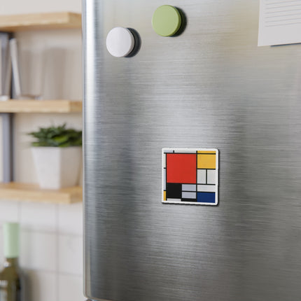 Composition with Red, Yellow, Blue, and Black by Piet Mondrian Die-Cut Magnets (5 Sizes)