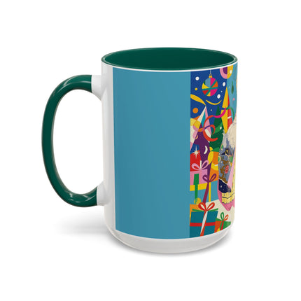 🎀✨ The Christmas Court Of Joy Colorful Mug – Art Deco Holiday Fantasy