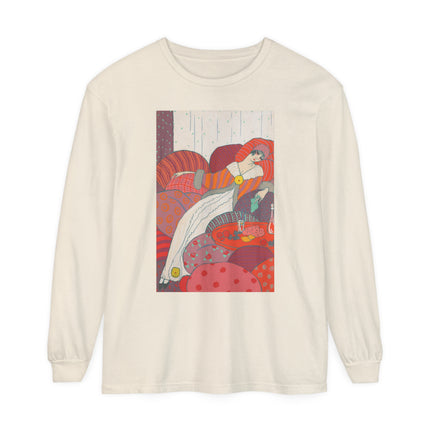 Les Coussins by Georges Lepape Garment-dyed Long Sleeve T-Shirt
