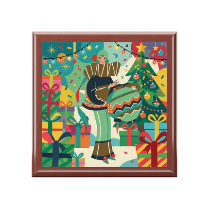 🎄✨ The Lady Of The Christmas Ornament Jewelry Box – Art Deco Holiday Fantasy