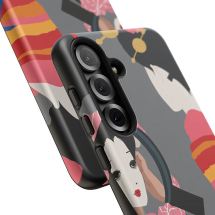 Geisha Mirror Phone Case – Elegant Reflection & Timeless Beauty