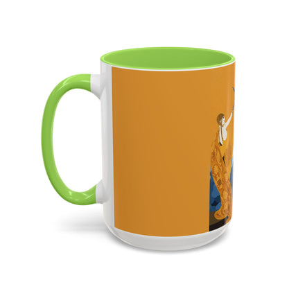 Falcon Mistress Colorful Mugs – Art Deco Majesty & Mythic Freedom