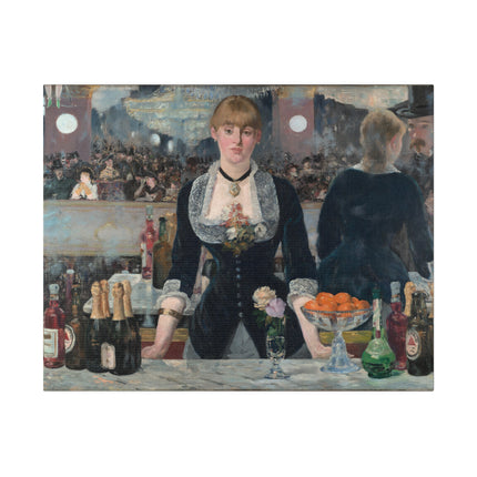 A Bar at the Folies-Bergère by Edouard Manet Matte Canvas, Stretched, 0.75"