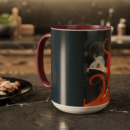 Flame of the Tempest Colorful Mugs – Fiery Storm & Dramatic Elegance