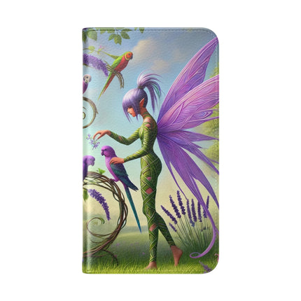 🧚🦜 Lavender-Winged Fairy Flip Case – Dreamy Elegance & Spring Whimsy