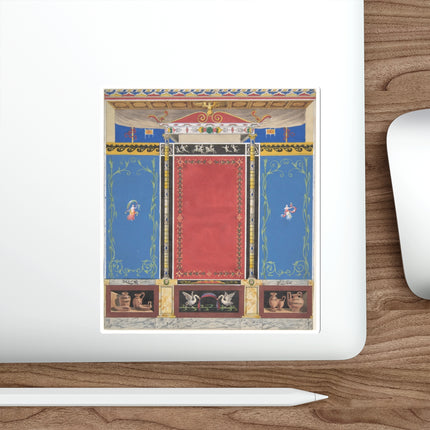 Columns with a Pair of Swans Die-Cut Stickers (5 Sizes)