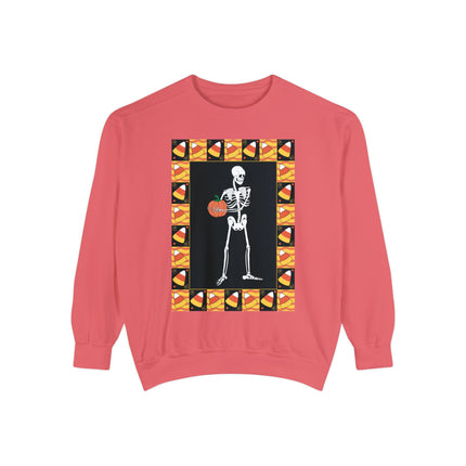 Candy Corn Skeleton Unisex Garment-Dyed Sweatshirt