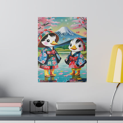 Rainy Day Ducks Matte Canvas, Stretched, 0.75"