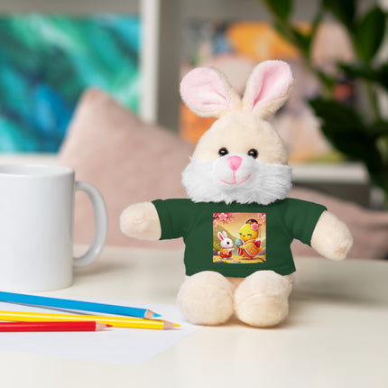 Whimsical Springtime Exchange Stuffed Animals with Tee