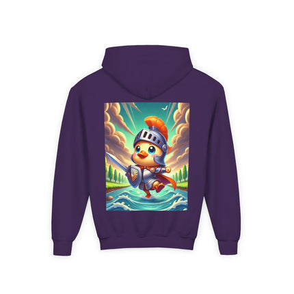 Valiant Duck Youth Hooded Sweatshirt – Courage, Adventure & Playful Heroism