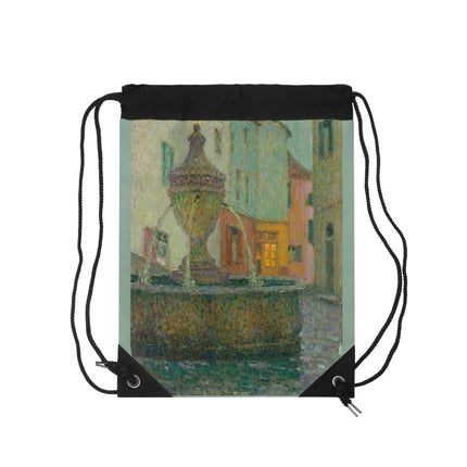 La Fontaine, Saint-Paul De Vence by Henri Le Sidaner Drawstring Bag
