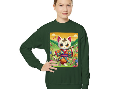 Samurai Kitten Youth Crewneck Sweatshirt