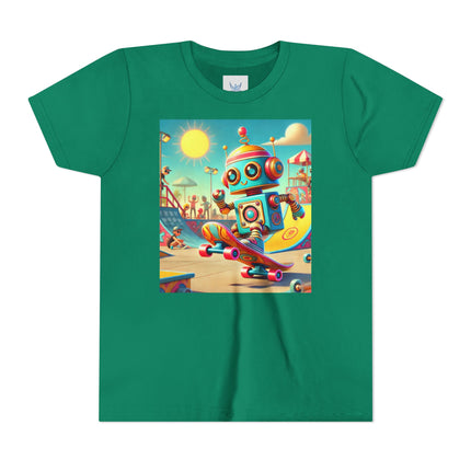Skate Park Robot Youth Short Sleeve Tee