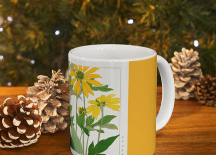 Clerodendrum & Rudbeckia by Tanigami Kônan Ceramic Mug 11oz