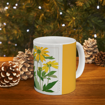 Clerodendrum & Rudbeckia by Tanigami Kônan Ceramic Mug 11oz