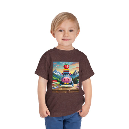 Hippos Hit the Books Toddler Short Sleeve Tee