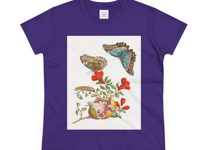 Blue Butterflies and Pomegranate Cotton Tee