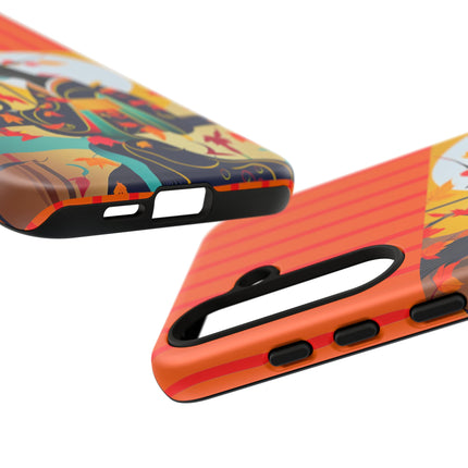 Black Cat in Kimono Phone Cases