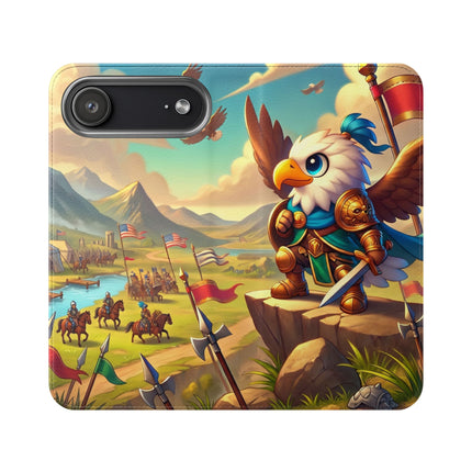 🦅⚔️ Watchful Guardian Flip Case – Courage, Leadership & Noble Adventure