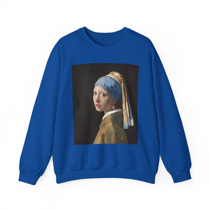 Girl with a Pearl Earring by Johannes Vermeer Heavy Blend™ Crewneck Sweatshirt